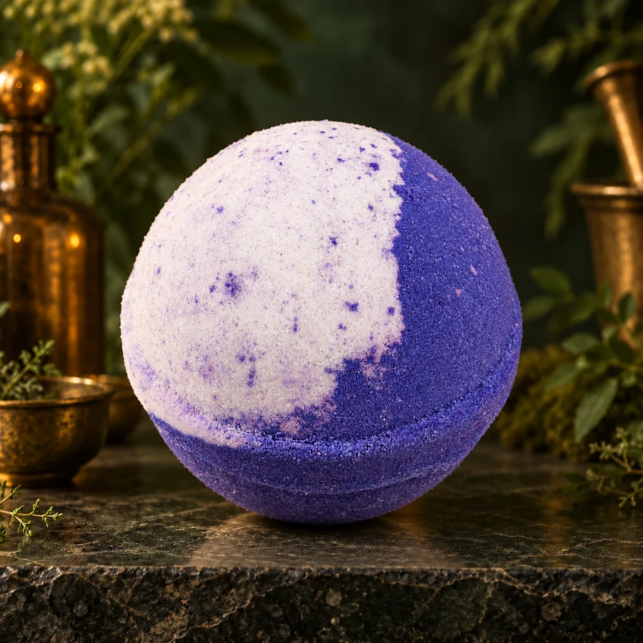 Grape Soda Bath Bomb — AI product mockup
