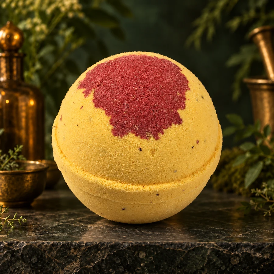 Honeysuckle Bath Bomb — AI product mockup
