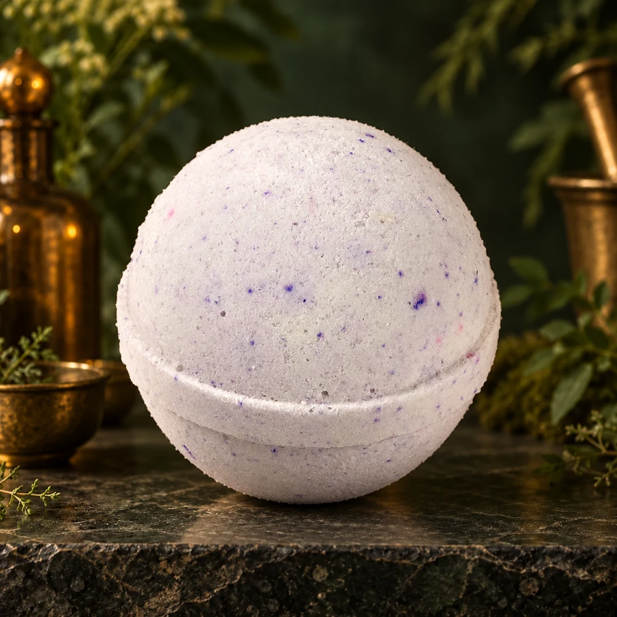 Lavender Bath Bomb — AI product mockup