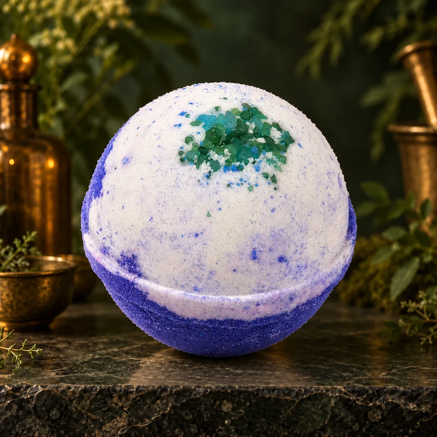 Lavender Mint Bath Bomb — AI product mockup