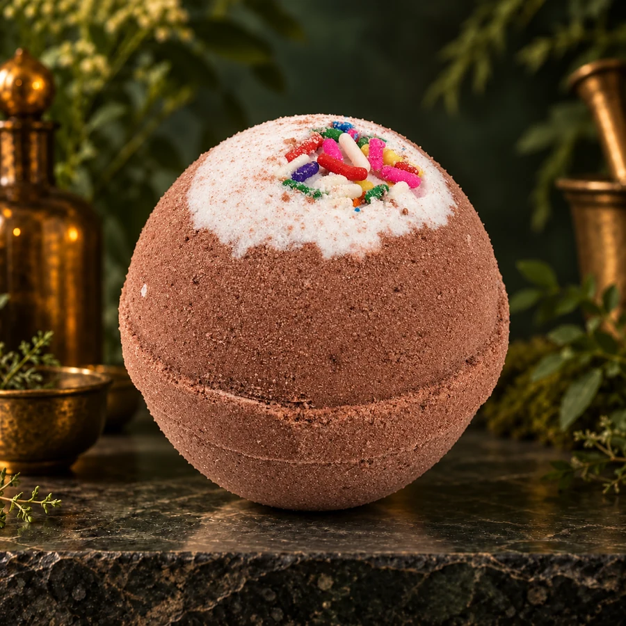 Root Beer Bath Bomb — AI product mockup