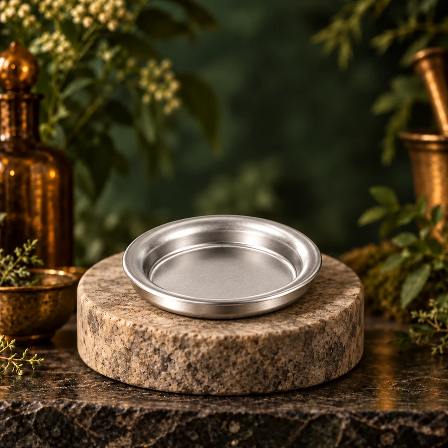Incense Burner Plate — Platinum — AI product mockup