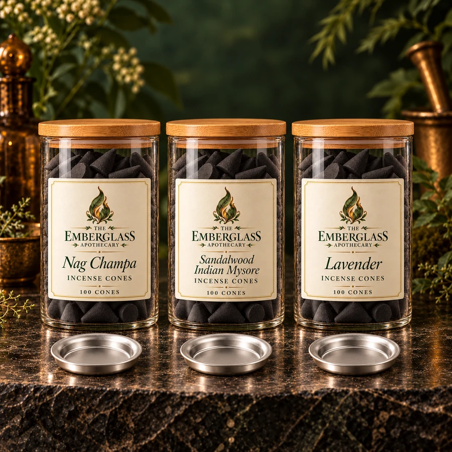 The Incense Library — AI mockup of the featured combination